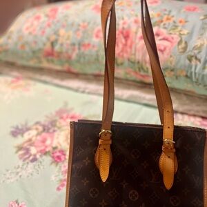 Louis Vuitton Monogram Brown Tan Tote